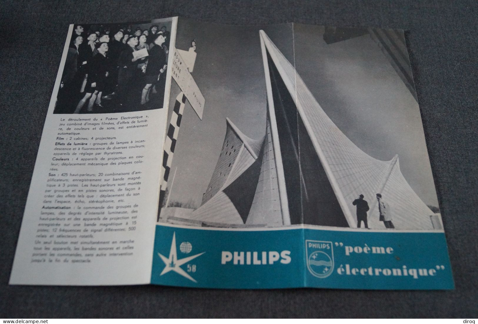 L' Expo 1958, Bruxelles,Philips,publicitaire,26,5 Cm. / 20 Cm. - Publicités