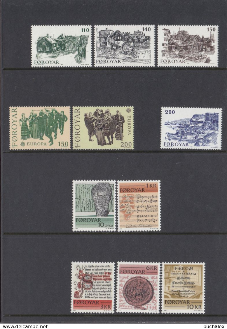 Postverk Foroya Jahrbuch 1981 ** Postfrisch - Färörer Inseln - Années Complètes