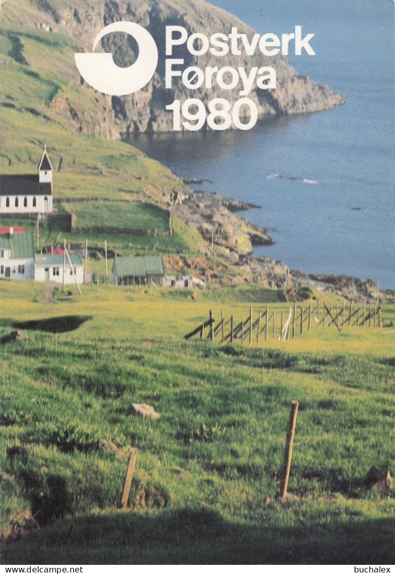 Postverk Foroya Jahrbuch 1980 ** Postfrisch - Färörer Inseln - Années Complètes
