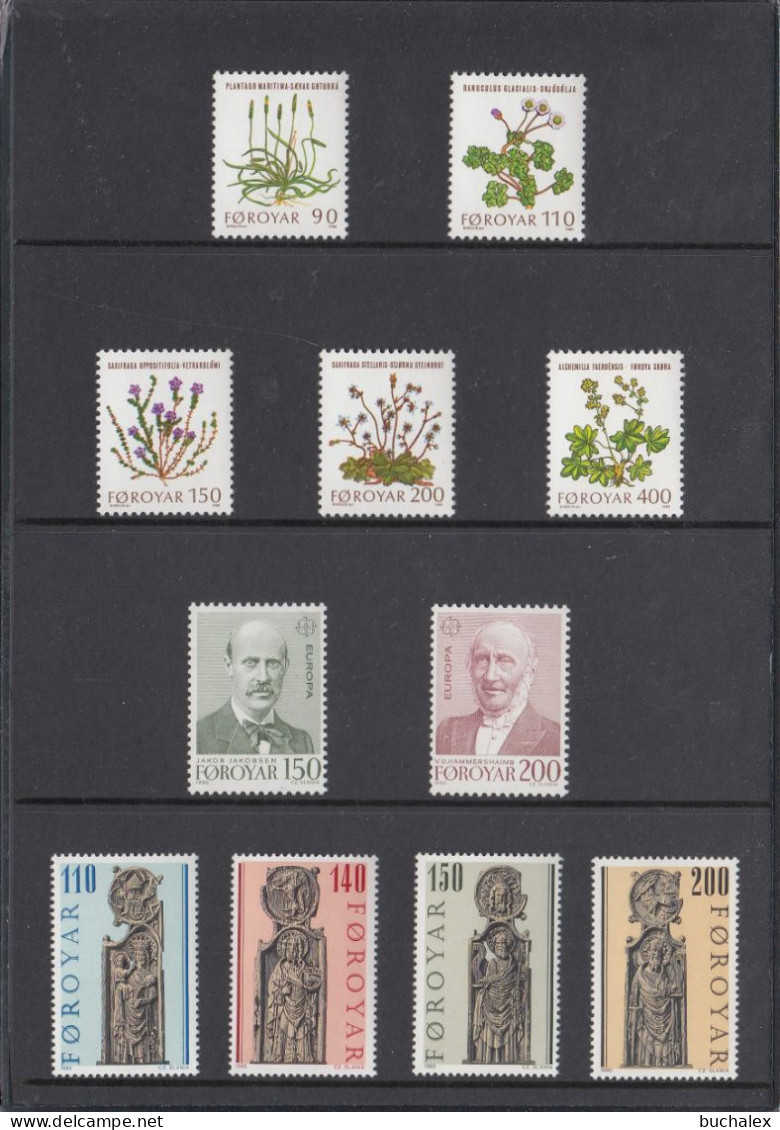 Postverk Foroya Jahrbuch 1980 ** Postfrisch - Färörer Inseln - Ganze Jahrgänge