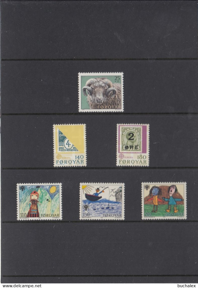 Postverk Foroya Jahrbuch 1979 ** Postfrisch - Färörer Inseln - Annate Complete