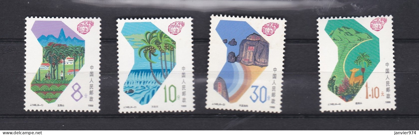 1988 Chine.  Création De La Province De Hianan, La Série Complète 2168 à 2171, 4 Timbres Neufs   Scan Recto Verso - Unused Stamps
