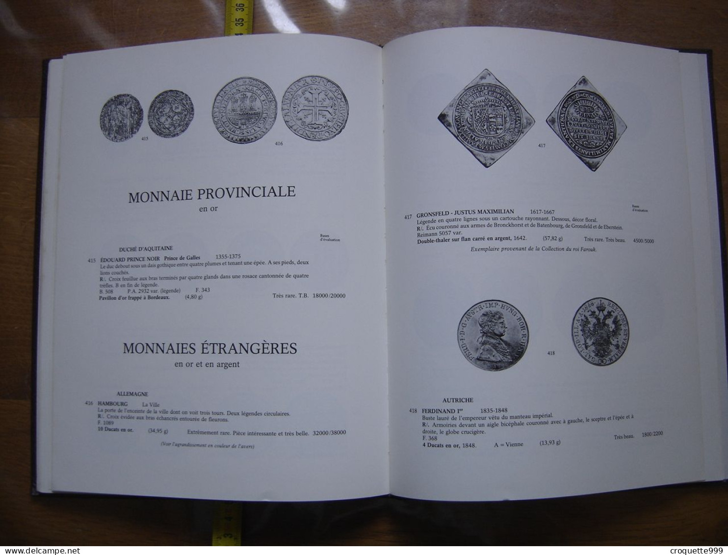 Catalogue de Vente de MONNAIES Loews a Monte Carlo 1975 VINCHON