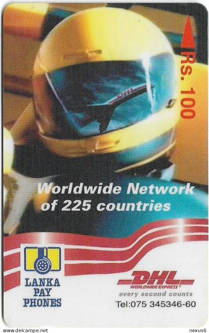 Sri Lanka - Lanka Pay Phones (GPT) - DHL - Worldwide Network - 37SRLB (Normal 0, Letter B), 100Rs, Used - Sri Lanka (Ceylon)