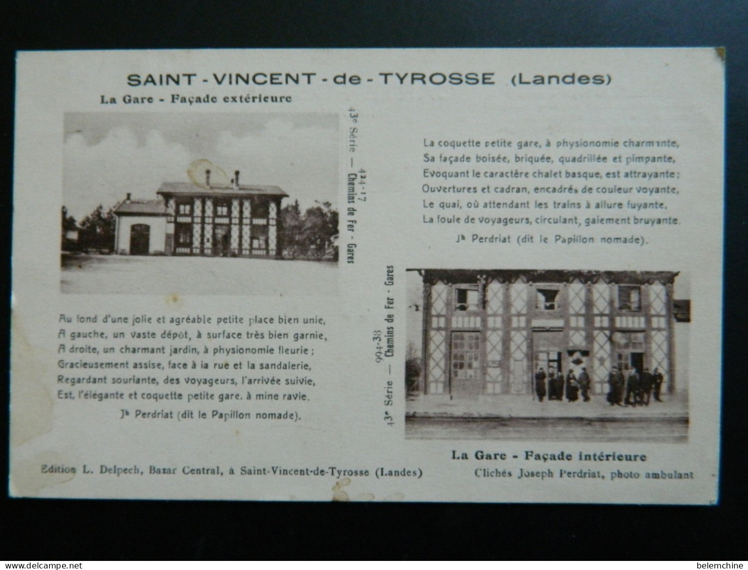 SAINT VINCENT DE TYROSSE                      LA GARE          FACADE EXTERIEURE     FACADE INTERIEURE - Saint Vincent De Tyrosse