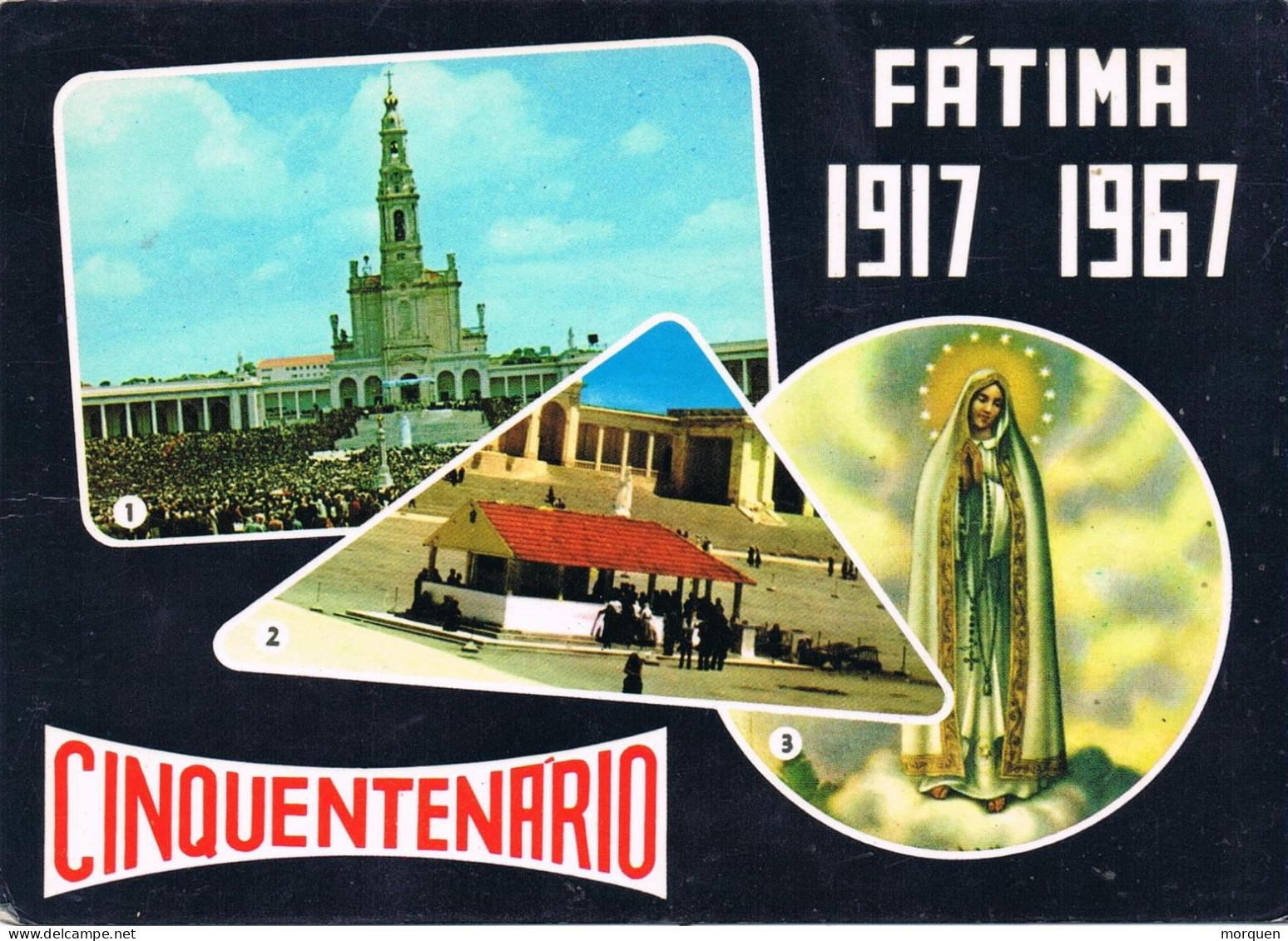 50517. Postal ENTRONCAMENTO. Santarem (Portugal)  1967. Vista Peregrinacion Fatima - Covers & Documents