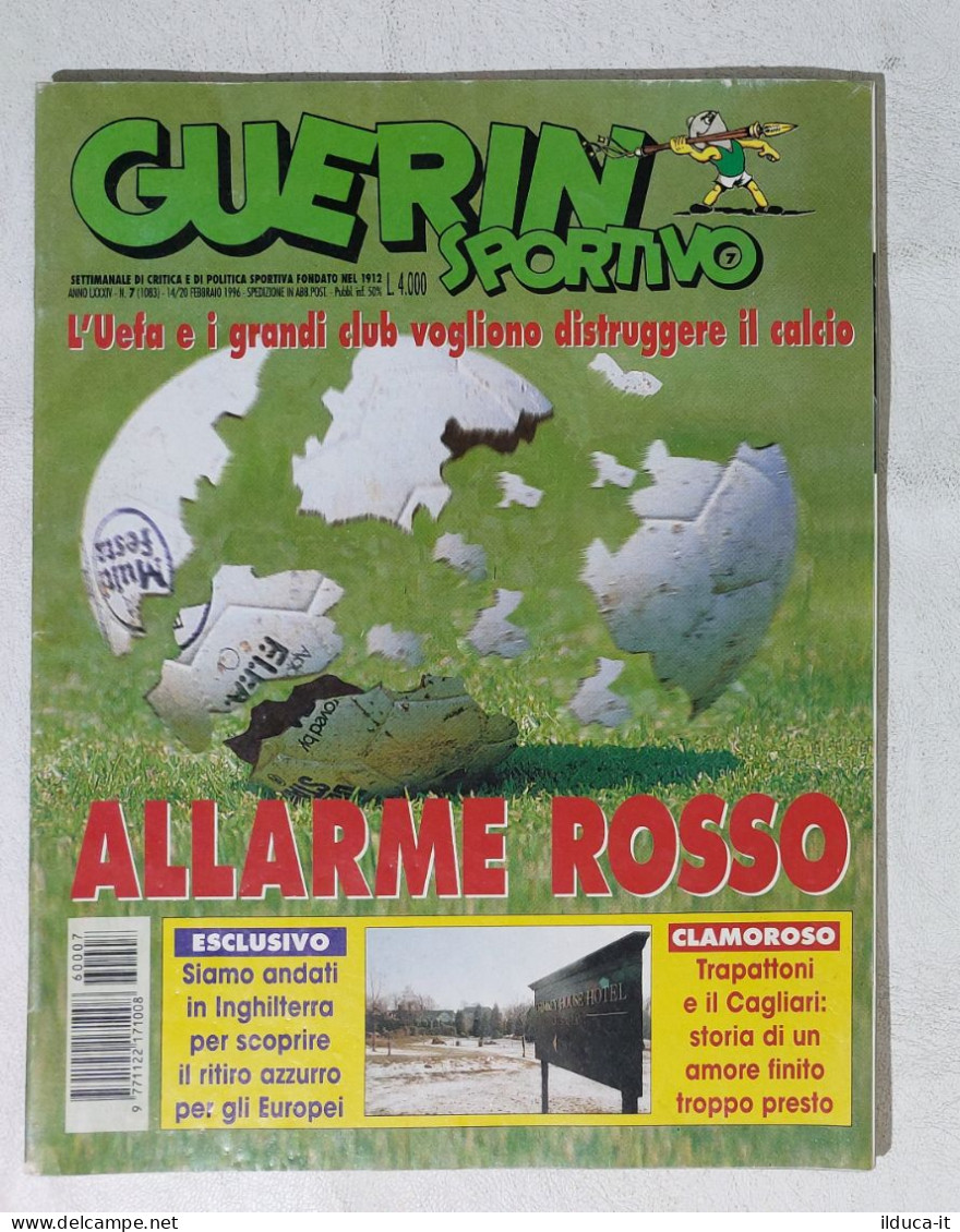 I115056 Guerin Sportivo A. LXXXIV N. 7 1996 - UEFA - Trapattoni - Cagliari - Deportes