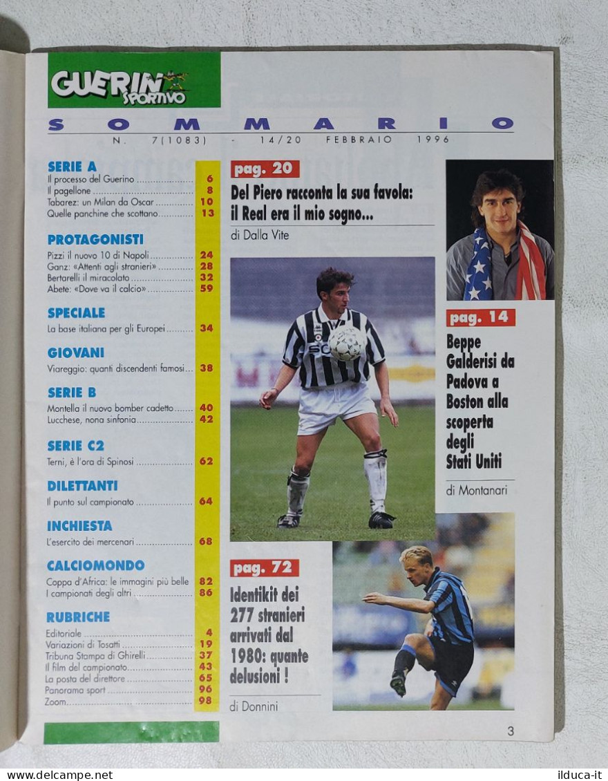 I115056 Guerin Sportivo A. LXXXIV N. 7 1996 - UEFA - Trapattoni - Cagliari - Deportes