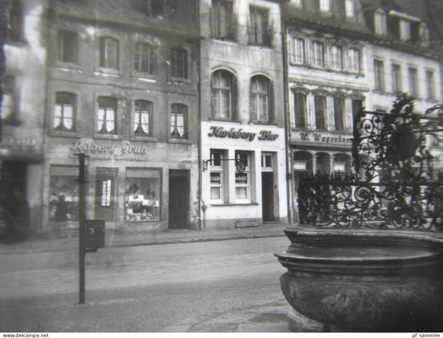 Echtfoto AK Saarbrücken St. Johanner Markt Mit Saarland Heuss II Nr.420 U. Nr.448 Stempel Gersweiler über Saarbrücken - Brieven En Documenten