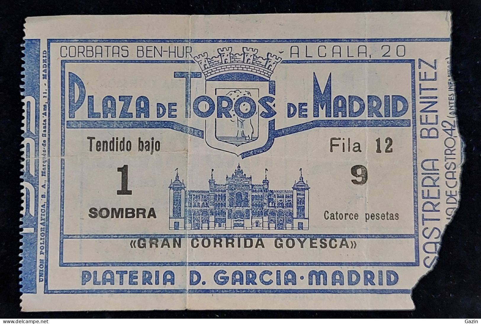 C5/6 - Plateria D.Garcia * Plaza De Toros - Madrid * Gran Corrida Goyesca * Espana - Spanien