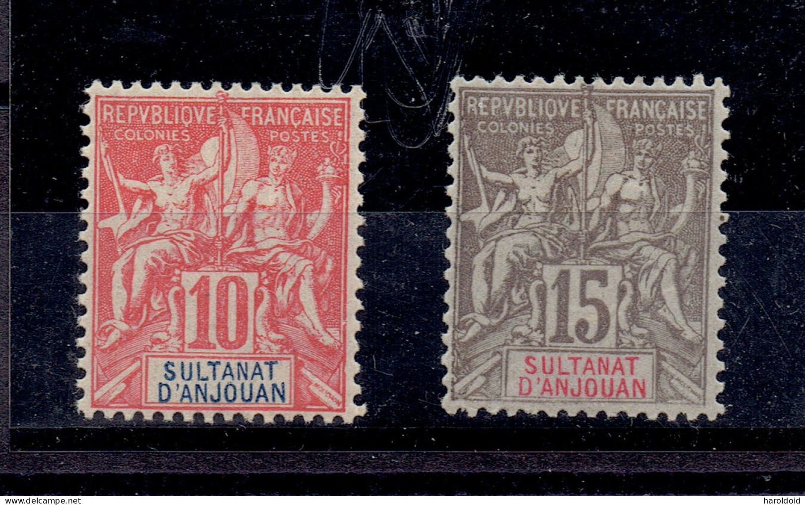 ANJOUAN - N°14/15 X TB/TTB - BON CENTRAGE - Unused Stamps