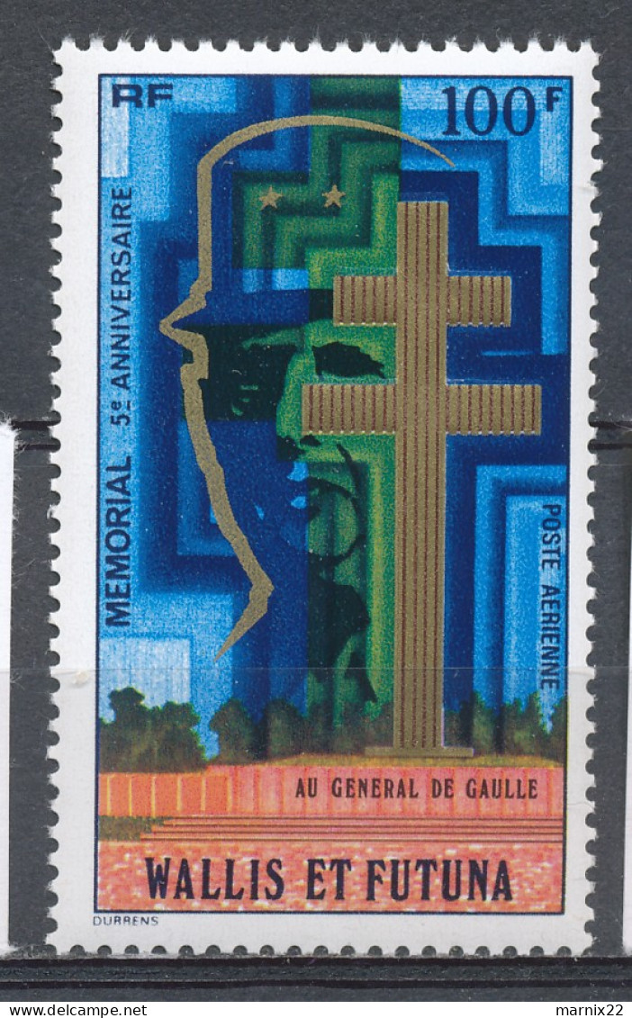 WALLIS ET FUTUNA 1977 - 5e ANNIVERSAIRE MEMORIAL AU GENERAL DE GAULLE - Unused Stamps