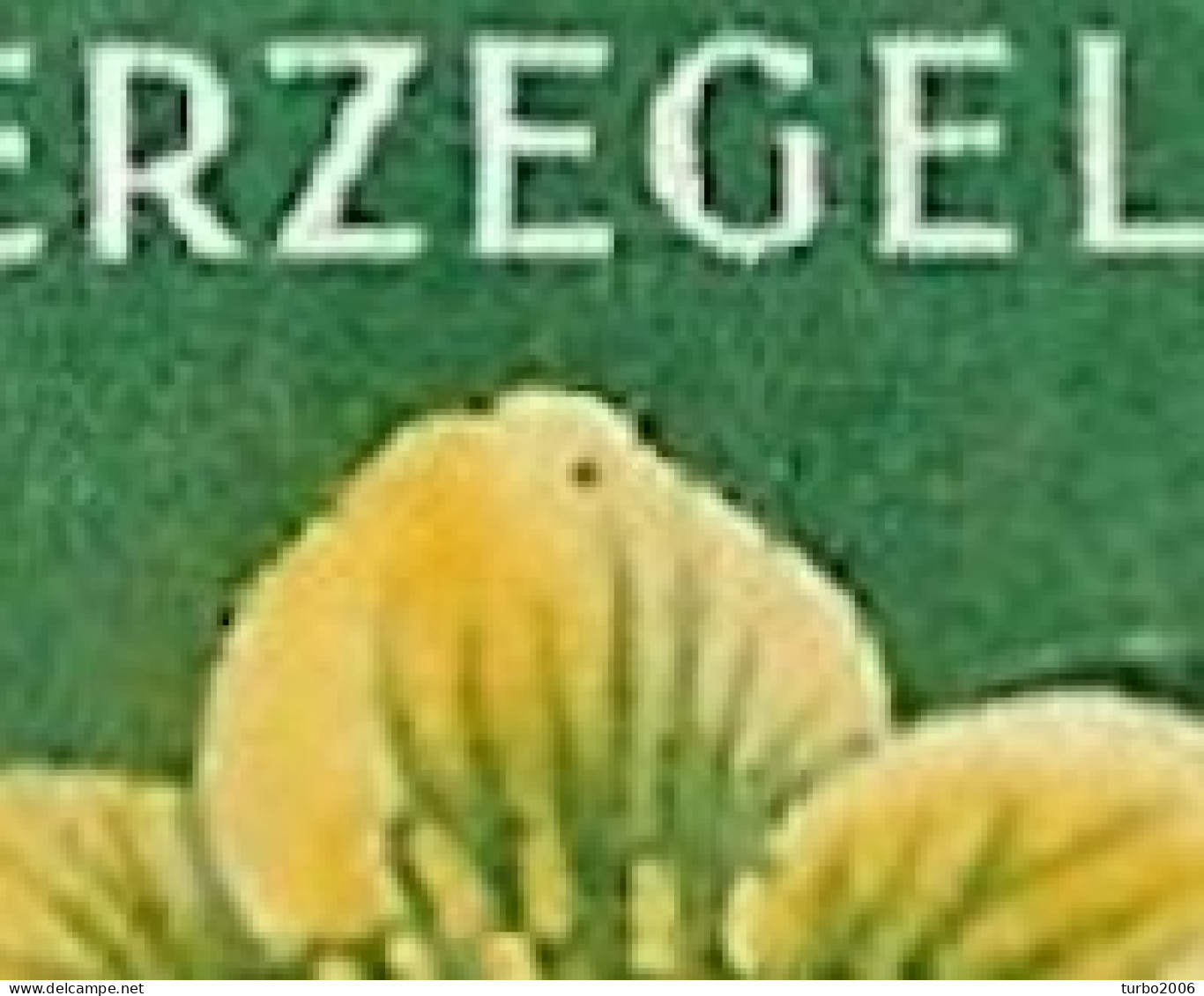 Plaatfout Groen Puntje In Het Bovenste Bloemblad 1952 Zomerzegels Bloemen 5 + 3 Ct Groen / Geel NVPH 584 PM Ongestempeld - Plaatfouten En Curiosa