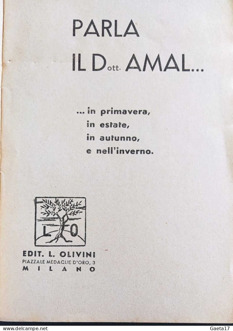 Parla Il Dottor Amal...in Primavera In Estate In Autunno E Nell'inverno (1940) - Sonstige & Ohne Zuordnung