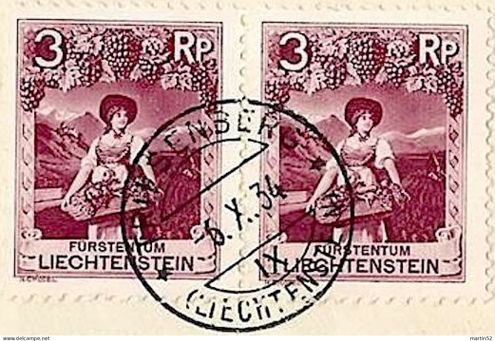 Liechtenstein 1927: Portomarke Schweiz Zu+Mi N° 42 Mit Stempel TRIESENBERG ?.VII.27 (LBK CHF 20.00) - Taxe