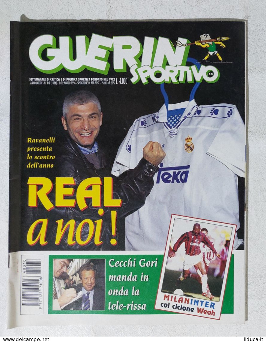 I115059 Guerin Sportivo A. LXXXIV N. 10 1996 - Milan Inter - Ravanelli - Cecchi - Deportes