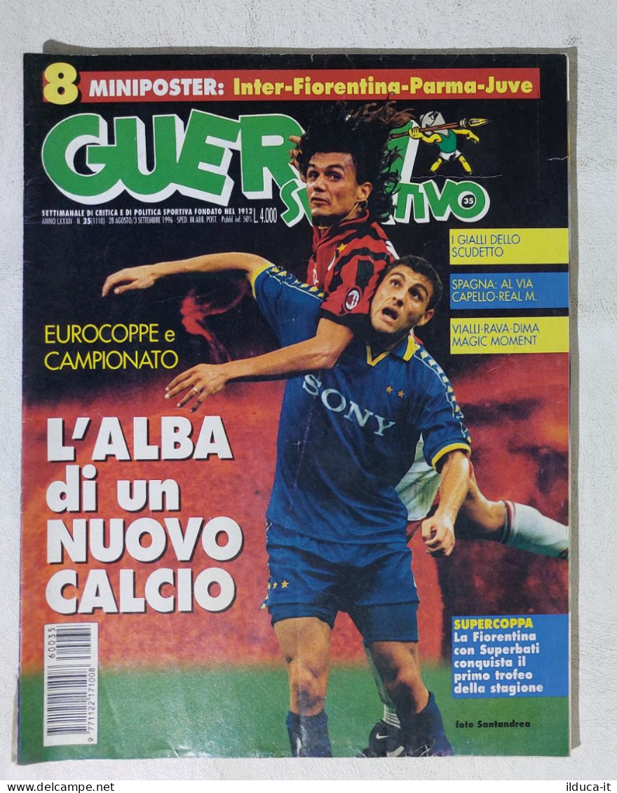 I115067 Guerin Sportivo A. LXXXIV N. 35 1996 - Maldini - Nuove Regole - Capello - Deportes