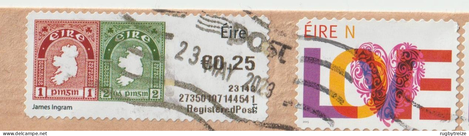 6753 Lettre Cover 2023 IRLANDE EIRE IRELAND LOVE AMOUR CODE BARRE  RECOMMANDE REGISTERED - Lettres & Documents