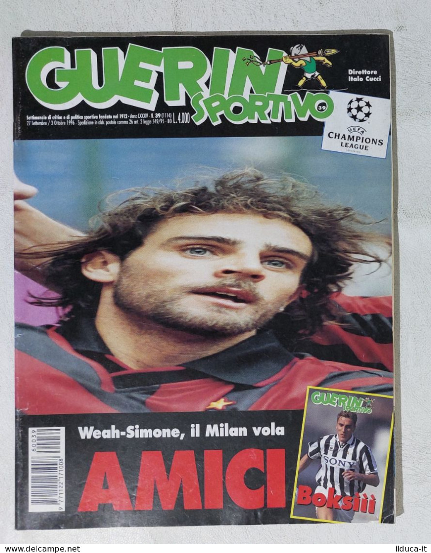 I115074 Guerin Sportivo A. LXXXIV N. 39 1996 - Weah Simone Milan - Boksic - Deportes