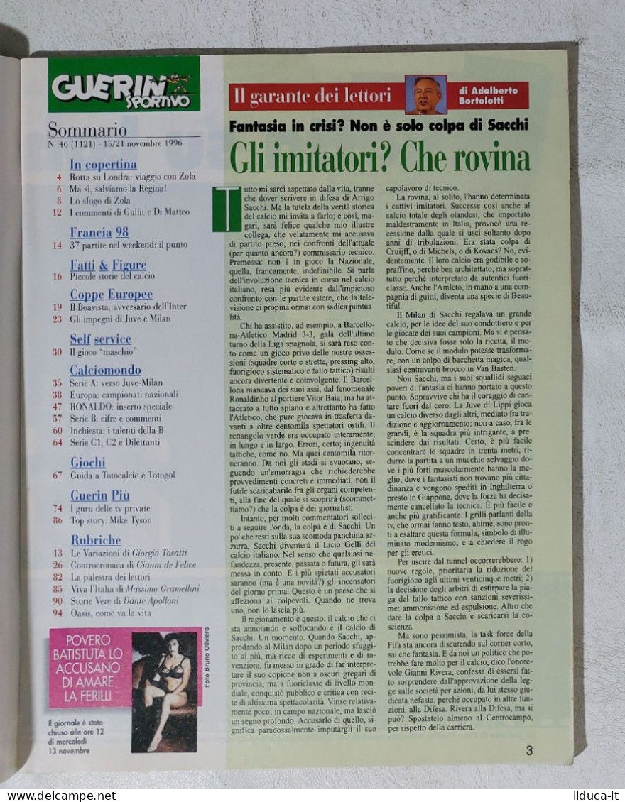 I115086 Guerin Sportivo A. LXXXIV N. 46 1996 - Ronaldo - Maldini - Di Matteo - Deportes