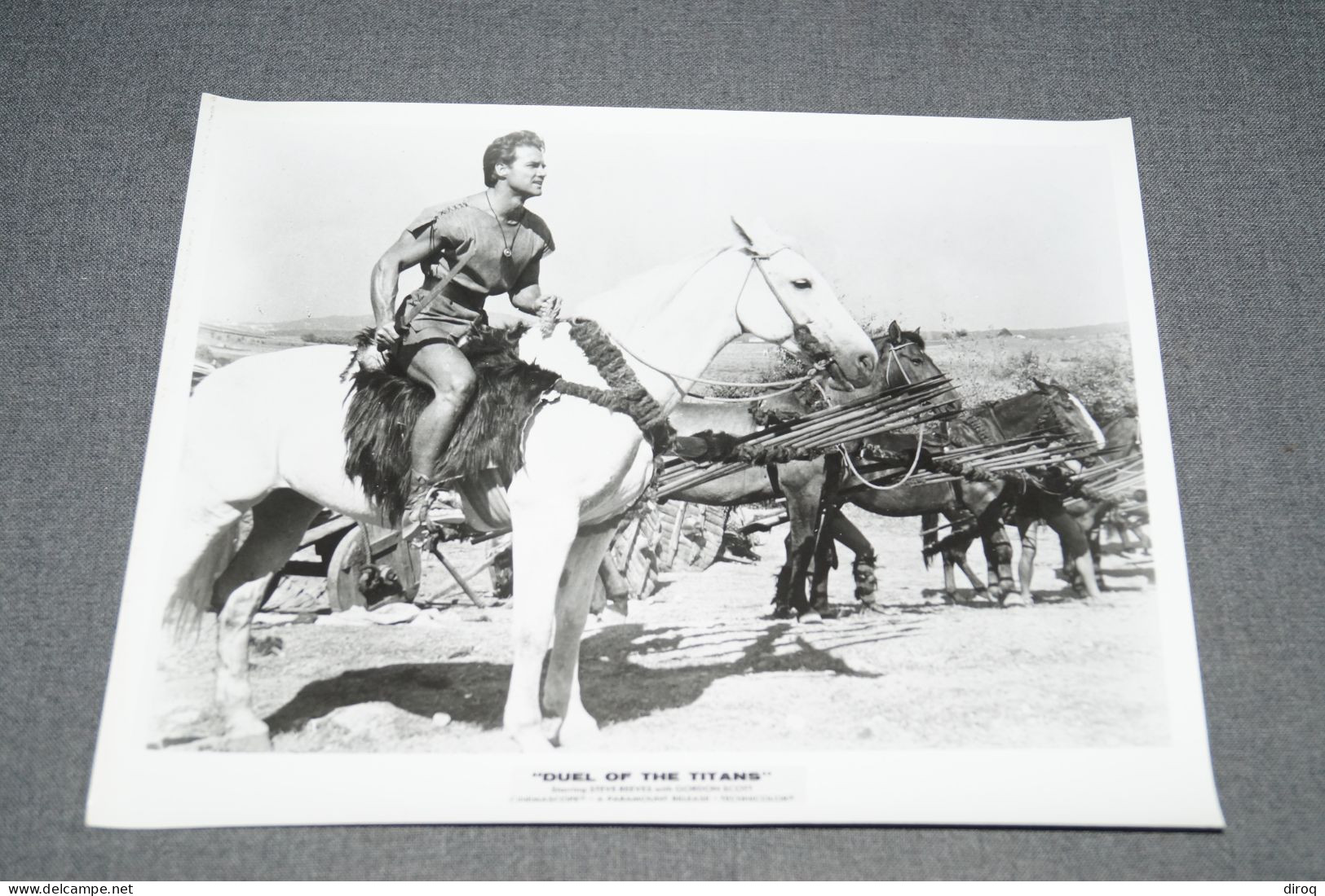 RARE,Steve Reeves, Grande Photo Originale Pour Le Cinéma,25,5 Cm. Sur 20,5 Cm. - Photographs