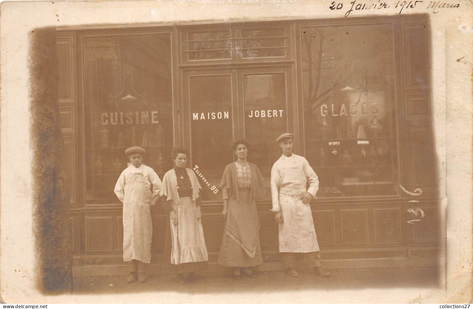 CONFISSEUR- CUISINE- GLACES- MAISON JOBERT - CARTE-PHOTO-  A SITUER - Shops