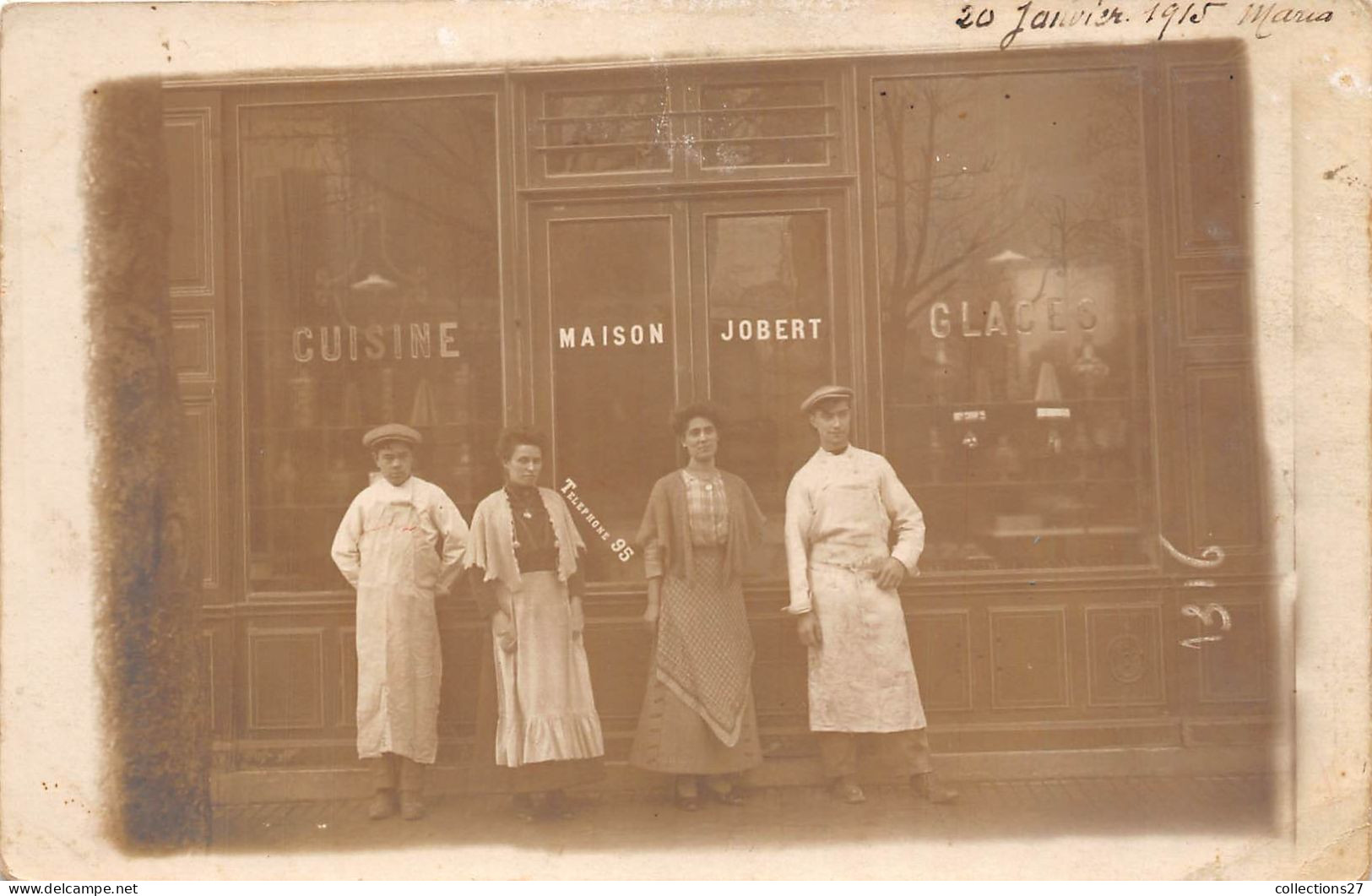 CONFISSEUR- CUISINE- GLACES- MAISON JOBERT - CARTE-PHOTO-  A SITUER - Negozi