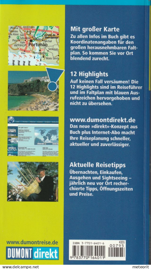 ALGARVE Reiseführer Von DUMONT  ISBN 3-7701-6401-6 , 120 Seiten, Wie Neu! - Portogallo