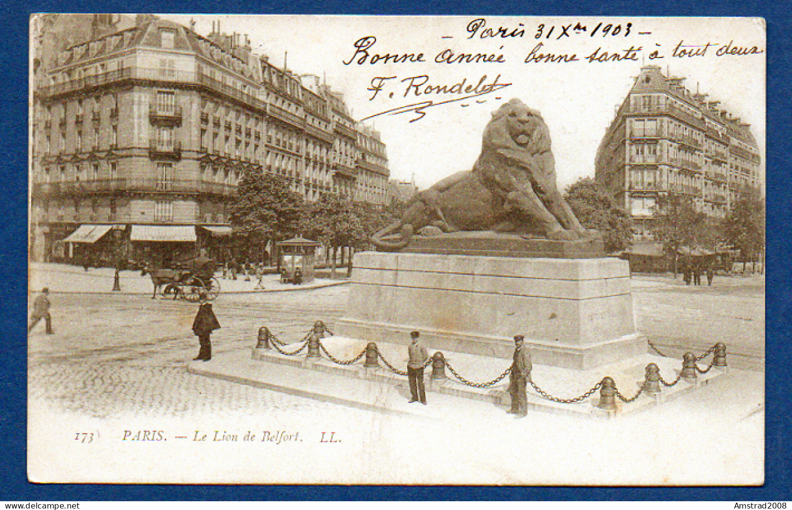 1903 - PARIS - LE LION DE BELFORT   - FRANCE - Statues