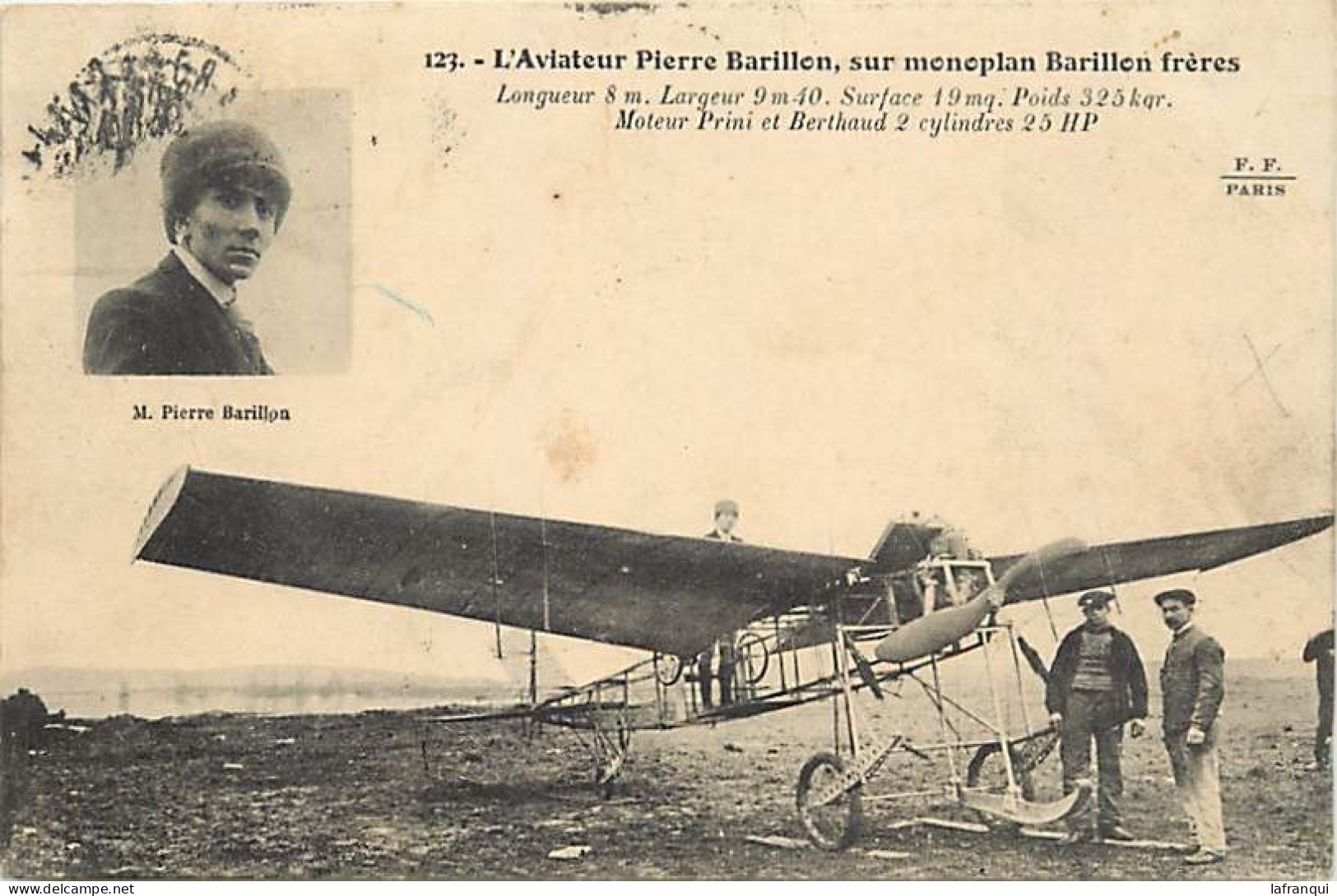 Themes Div-ref RR706-aviation -avions Aviateurs -aviateur Pierre Barillon Sur Monoplan Barillon Freres - - Aviateurs