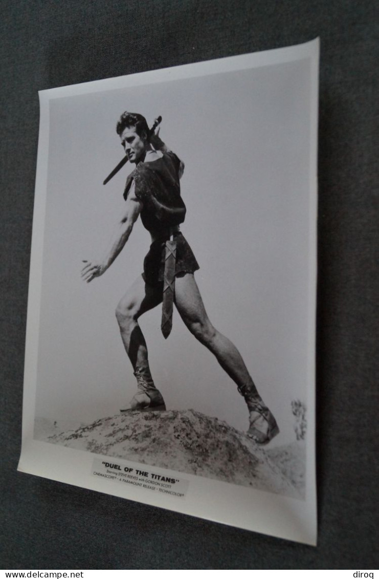 RARE,Steve Reeves, Grande Photo Originale Pour Le Cinéma,25,5 Cm. Sur 20,5 Cm. - Photos