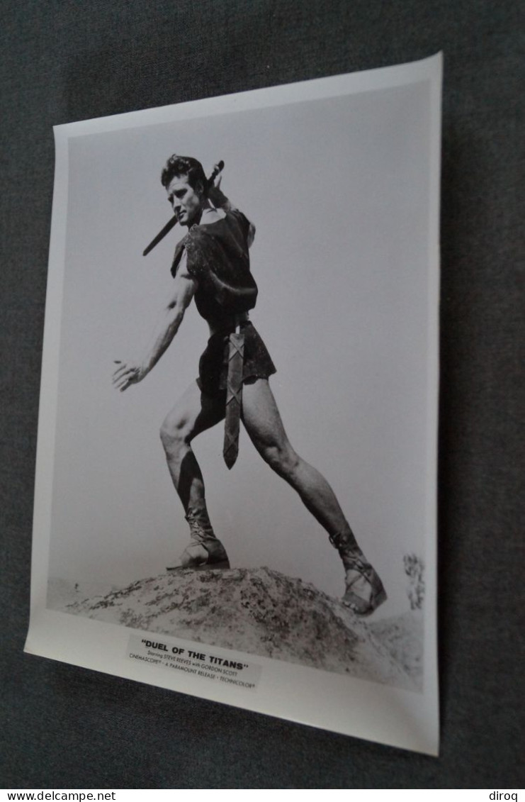 RARE,Steve Reeves, Grande Photo Originale Pour Le Cinéma,25,5 Cm. Sur 20,5 Cm. - Fotos