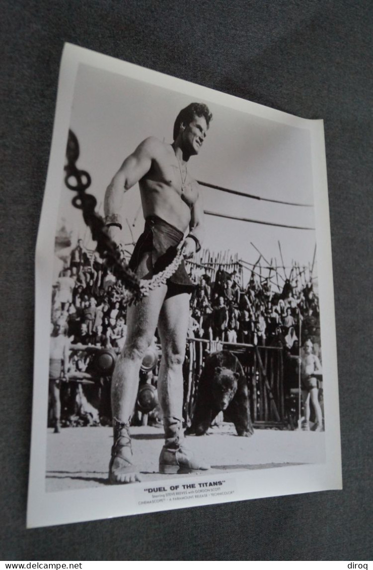 RARE,Steve Reeves, Grande Photo Originale Pour Le Cinéma,25,5 Cm. Sur 20,5 Cm. - Fotos