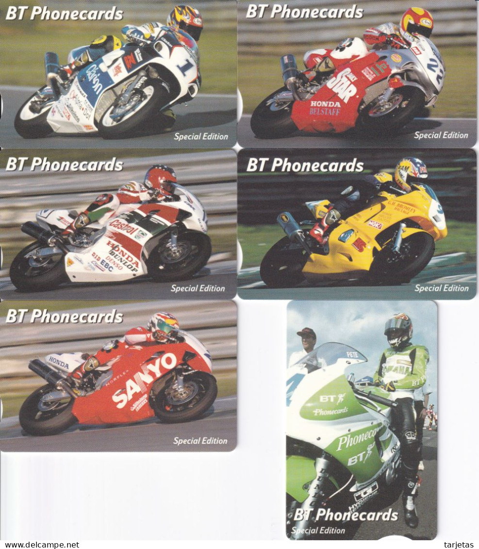 FOLDER CON 6 TARJETAS DE BT DE MOTOS (MOTORBIKE) SUPERSPORT 600 SERIES 1999 (NUEVAS-MINT) - Altri & Non Classificati