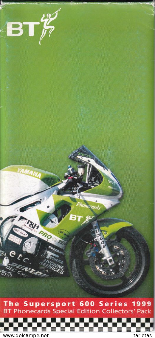 FOLDER CON 6 TARJETAS DE BT DE MOTOS (MOTORBIKE) SUPERSPORT 600 SERIES 1999 (NUEVAS-MINT) - Andere & Zonder Classificatie