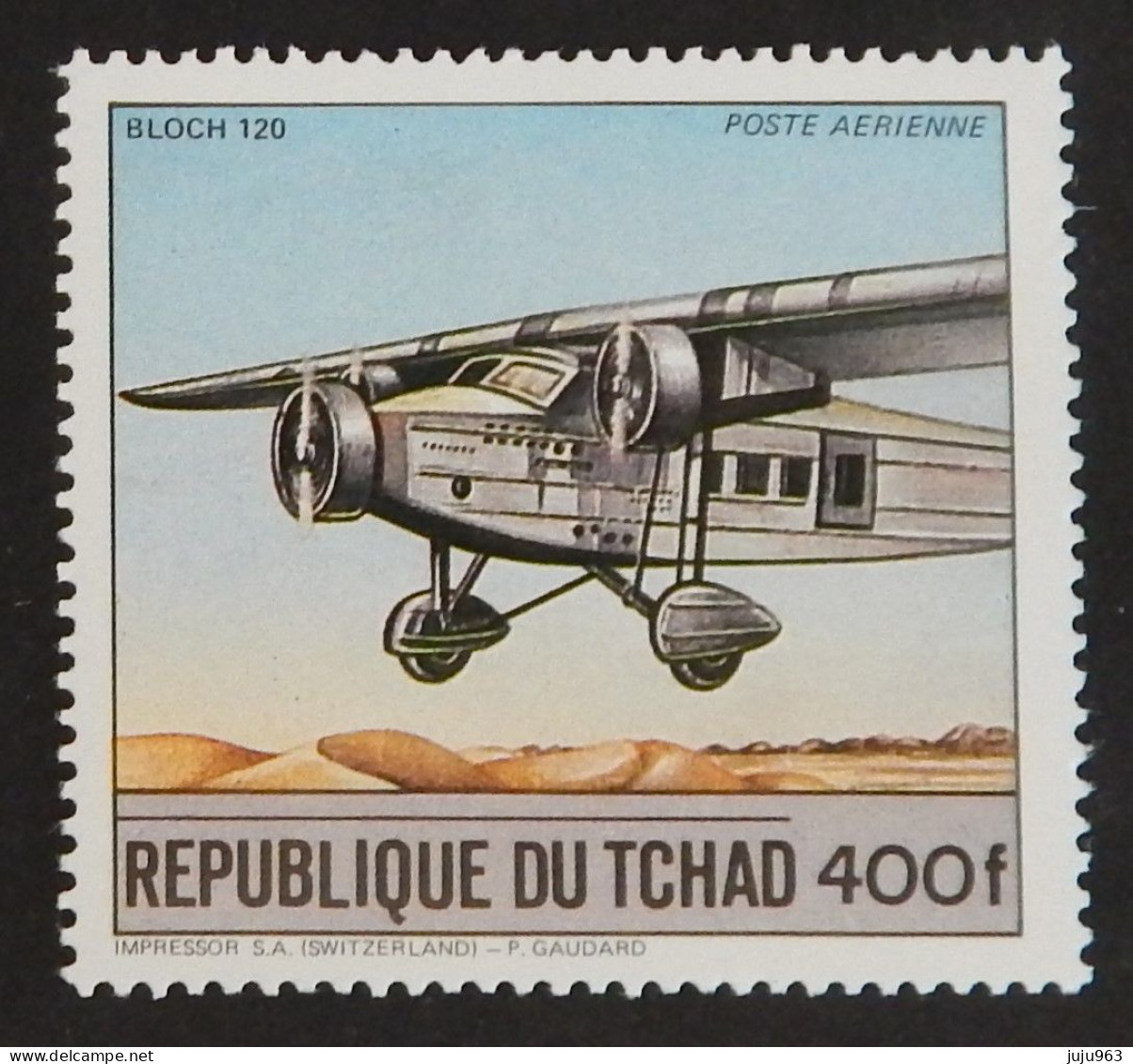 TCHAD YT PA 283  NEUF**MNH " AVION BLOCH 120" ANNÉE 1984 - Tchad (1960-...)