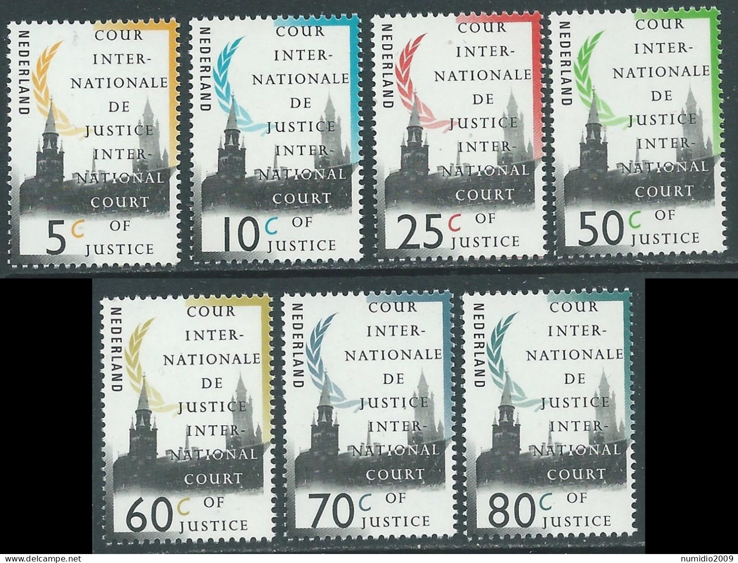 1991 OLANDA NEDERLAND FRANCOBOLLI DI SERVIZIO 7 VALORI MNH ** - Officials