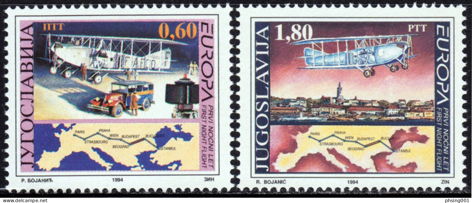 Yugoslavia 1994 Europa CEPT Dogs Birds Eagles Ship in the bottle Winter Olympic Games Lillehammer, Complete Year MNH