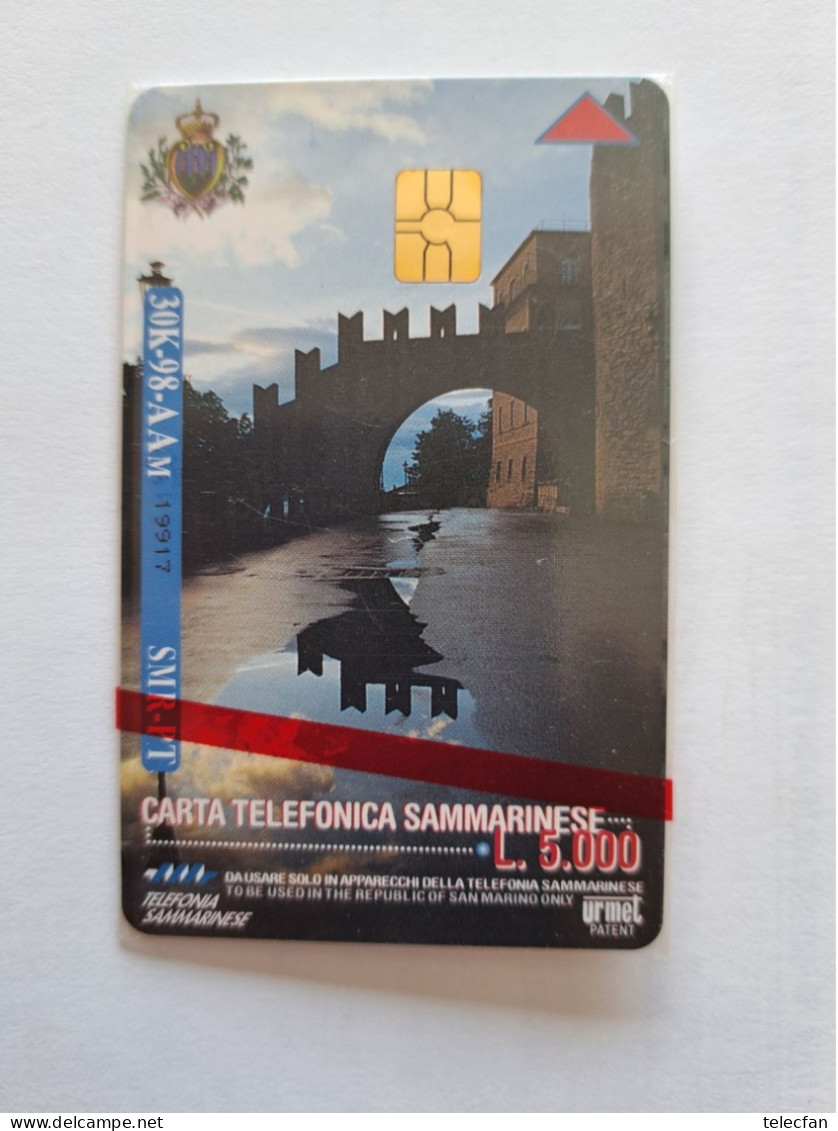 SAINT MARIN URMET CHIP CARD RIMINI 5000 LIRES 30K-98-AA NSB MINT BLISTER - San Marino