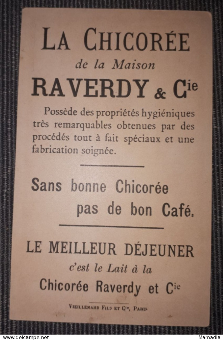 CHROMO VELO CYCLE CYCLISME CHICOREE RAVERDY ET CIE 1896-1905 - Thé & Café