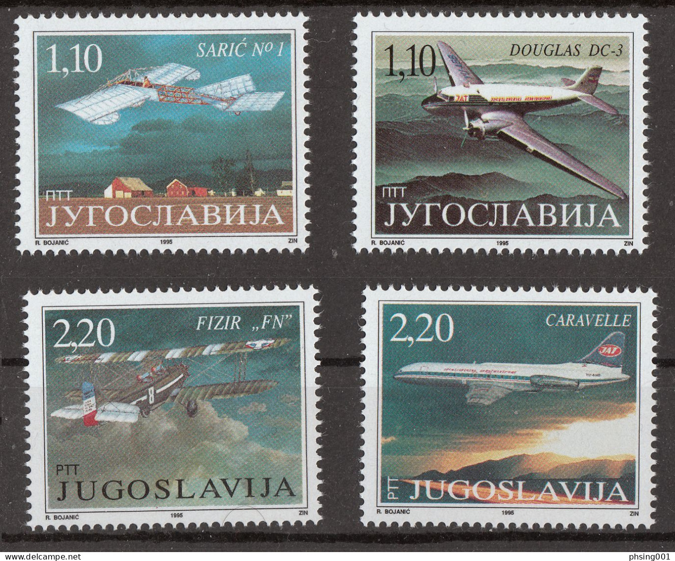 Yugoslavia 1995 Europa CEPT Fauna Frogs Flora Flowers Airplanes Chess Complete Year MNH