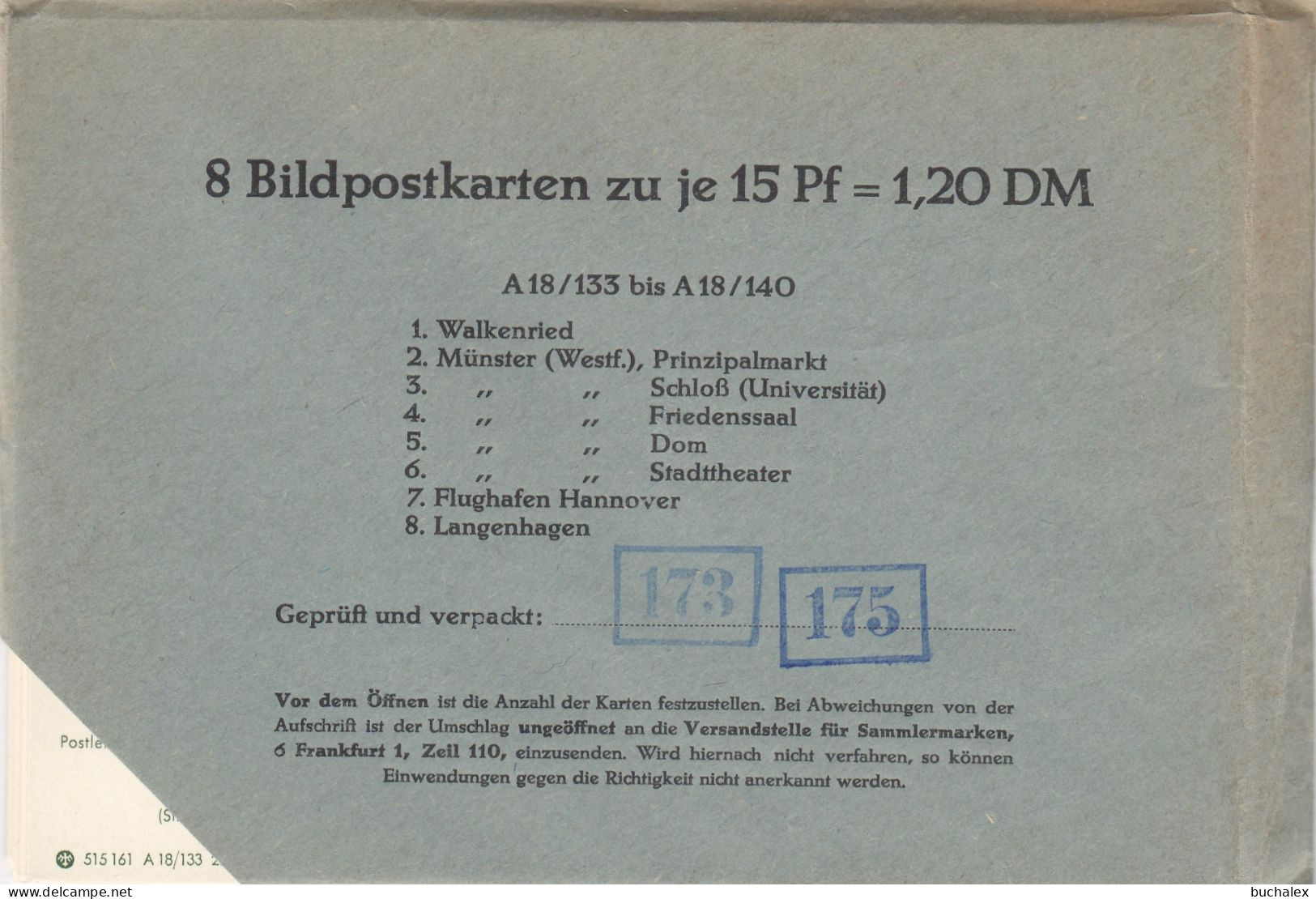 Bund 8 Bildpostkarten A 18/133 Bis A 18/140 Im Ungeöffneten Umschlag - Postkarten - Ungebraucht