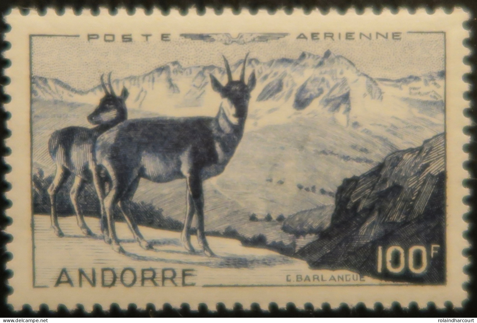 LP3137/872 - 1950 - ANDORRE FR. - POSTE AERIENNE - N°1 NEUF** LUXE - TRES BON CENTRAGE - Cote (2020) : 110,00 € - Posta Aerea