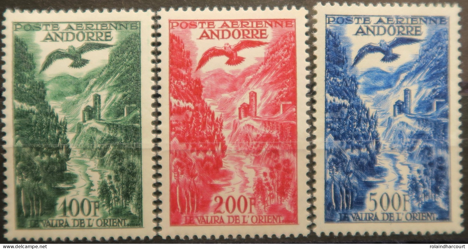 LP3137/873 - 1955/1957 - ANDORRE FR. - POSTE AERIENNE - SERIE COMPLETE - N°2 à 3 NEUFS** - Cote (2020) : 200,00 € - Airmail