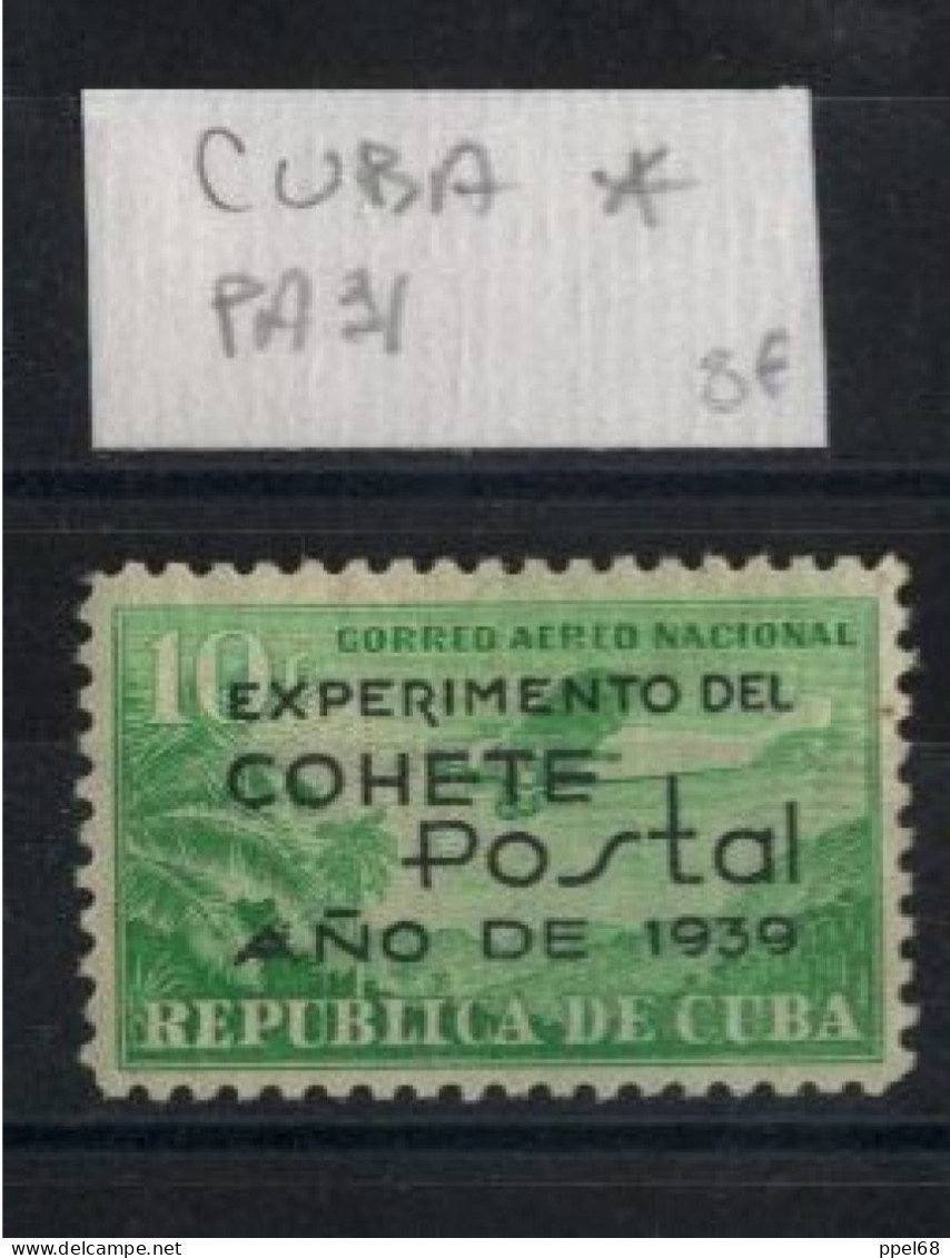 CUBA PA N°31 *  Surcharge 1939 - Poste Aérienne