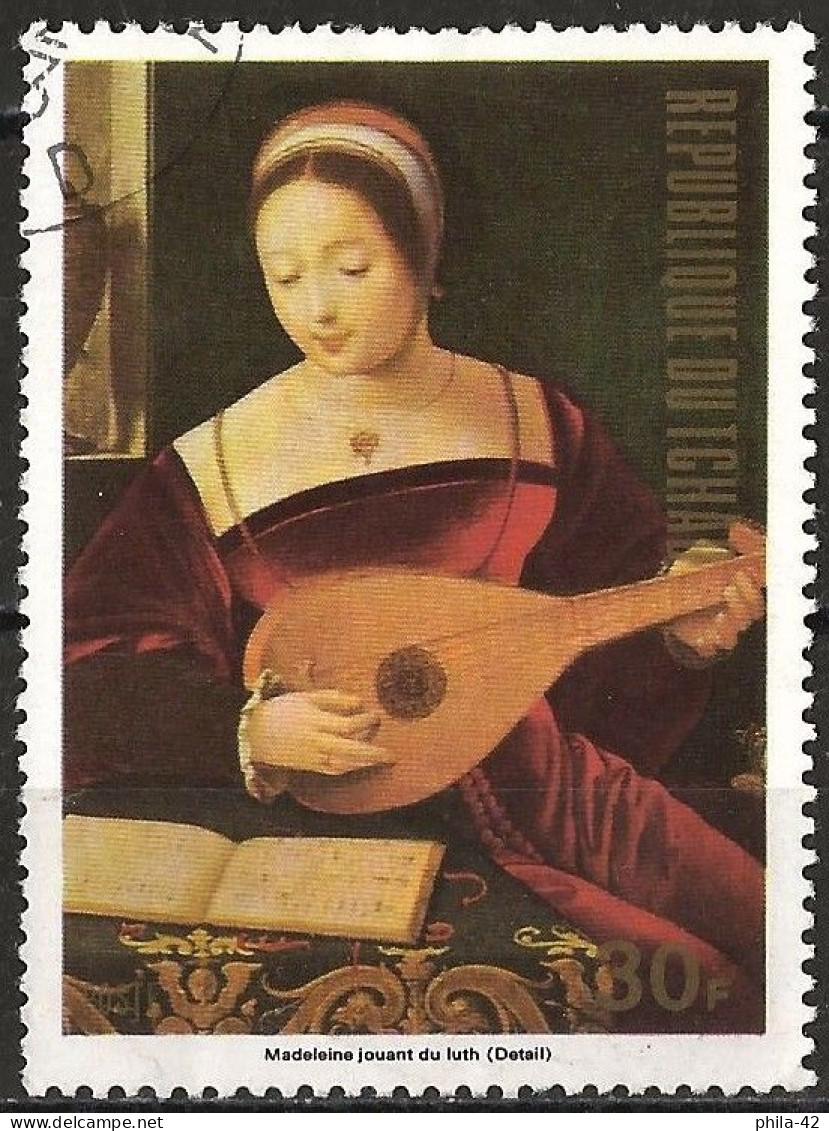 Chad 1972 - Mi 574 - YT 264A ( Mary Magdalene Playing The Lute  ) - Tchad (1960-...)