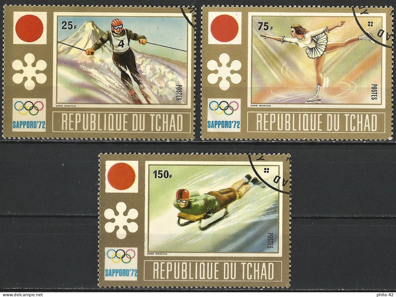 Chad 1972 - Mi 502A/504A - YT 250/52 ( Sapporo Olympic Games ) Complete Set - Tchad (1960-...)