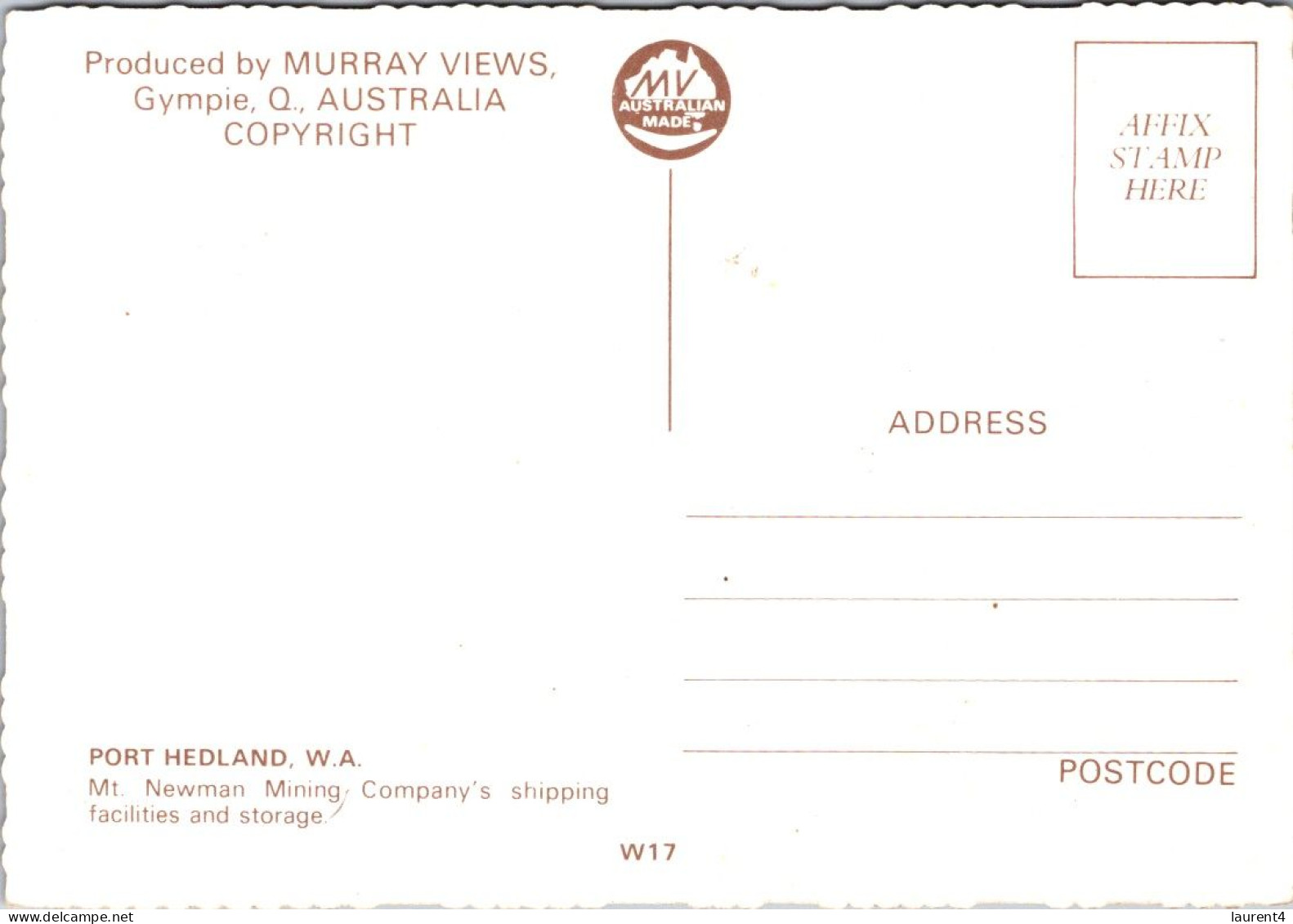 (3 R 36) Australia - WA - Port Headland - Mt Newman Mining Company's Shipping Facilities And Storage - Otros & Sin Clasificación