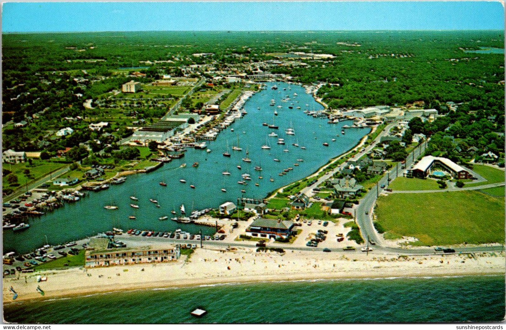 Massachusetts Cape Cod Aerial View Of Falmouth Harbor 1973 - Cape Cod