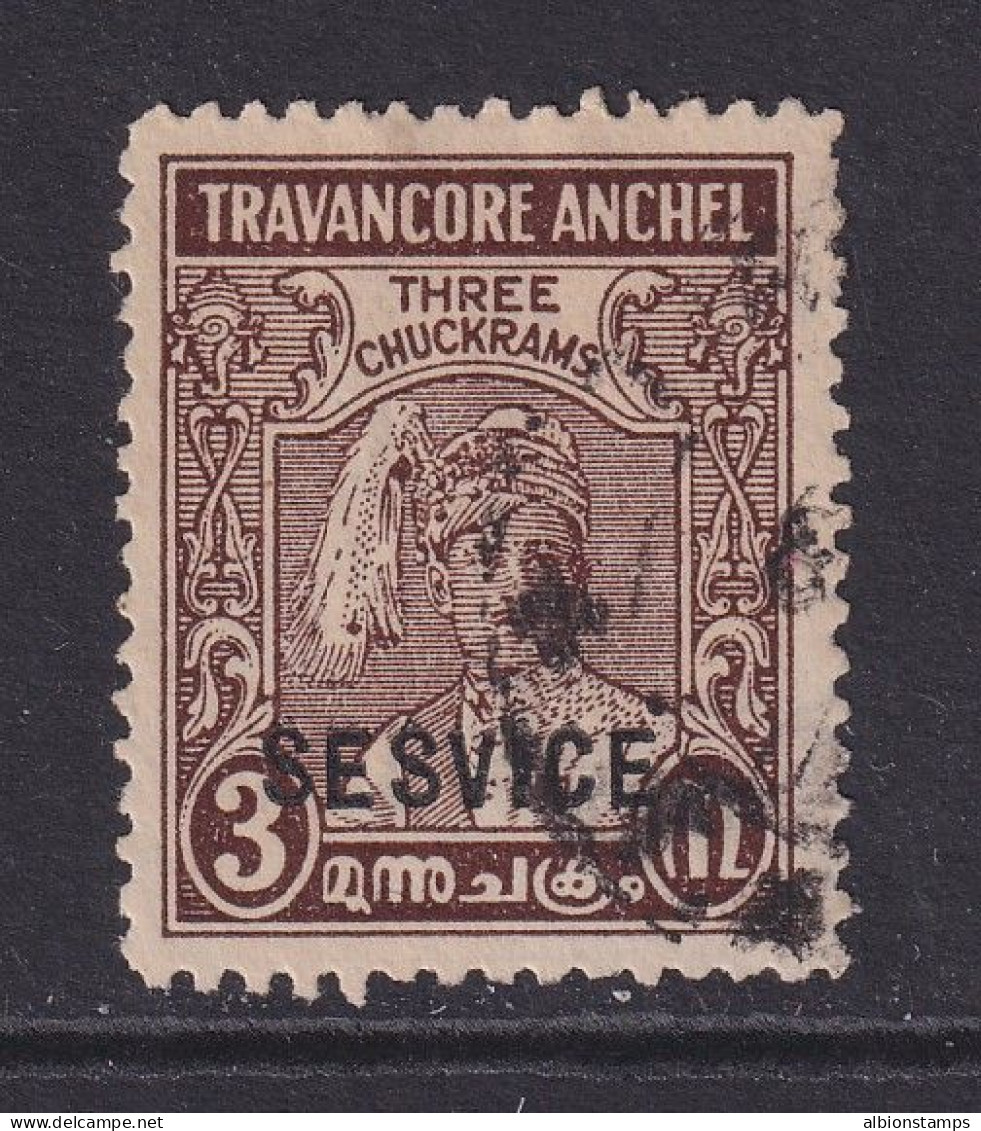 Travancore (India States), Scott O48a (SG O90a), Used "Sesvice" - Travancore